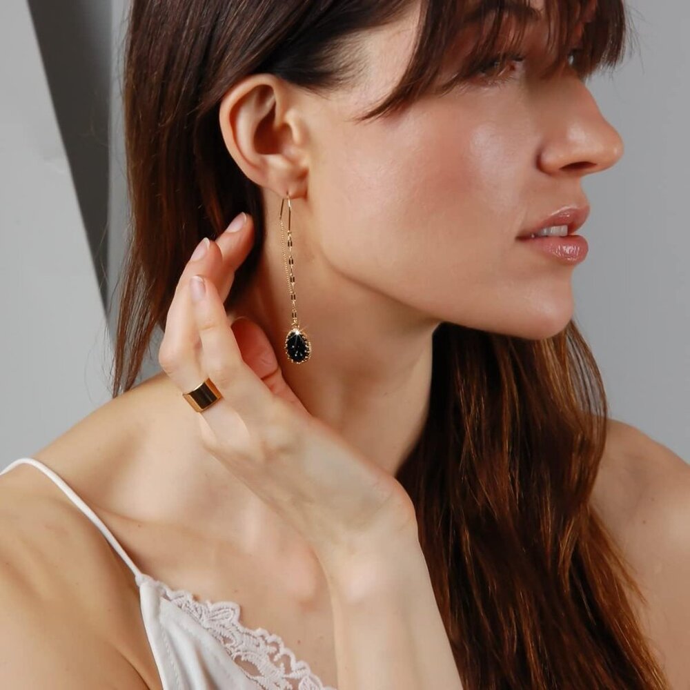 Humble Chic Simulated Druzy Threader Earrings For… - image 5